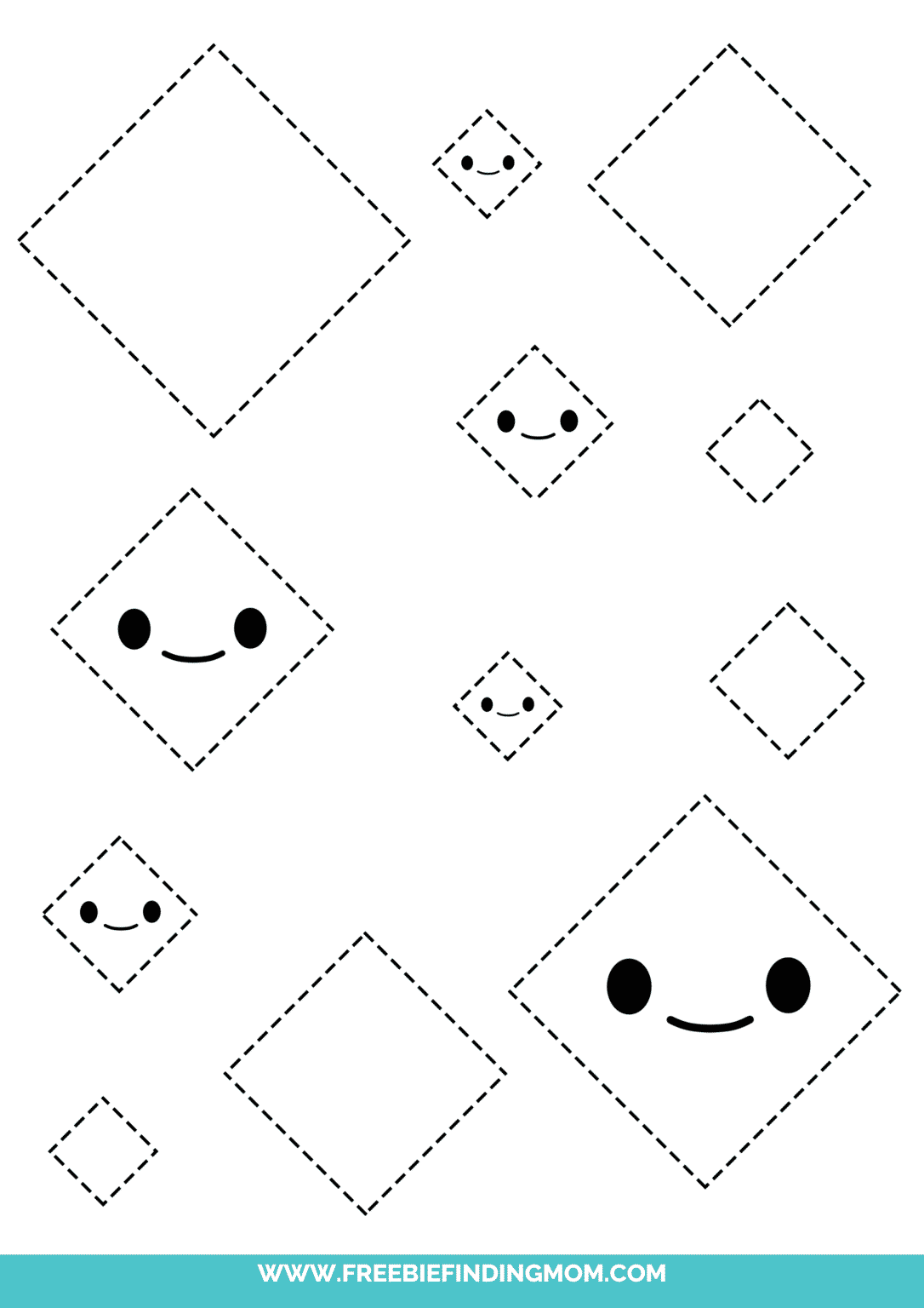 Printable Shape Tracing Worksheets - Freebie Finding Mom