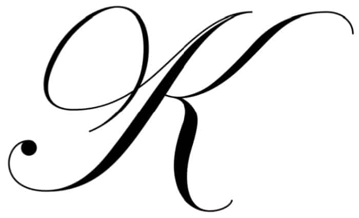 Free Printable Royal Fancy Cursive Letters Cursive Capital K Freebie 