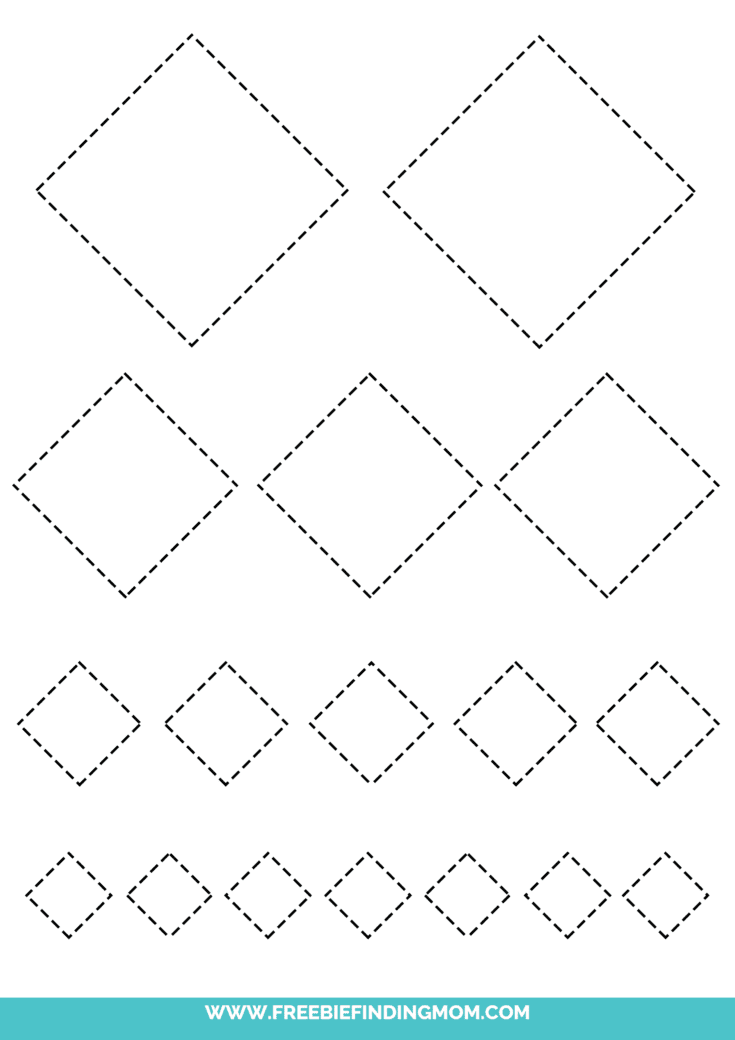 Printable Shape Tracing Worksheets Freebie Finding Mom