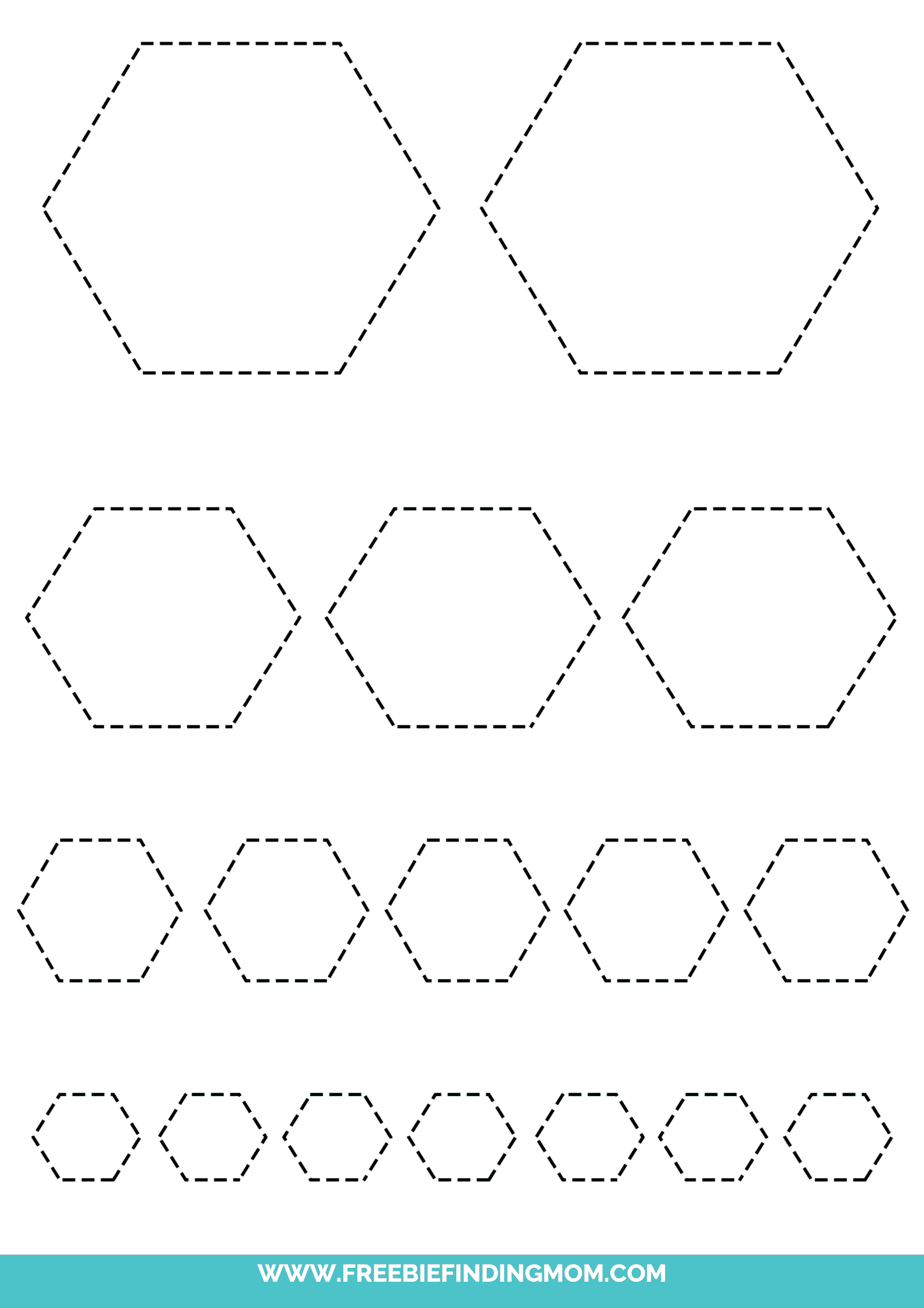 Free Printable Hexagon Shape