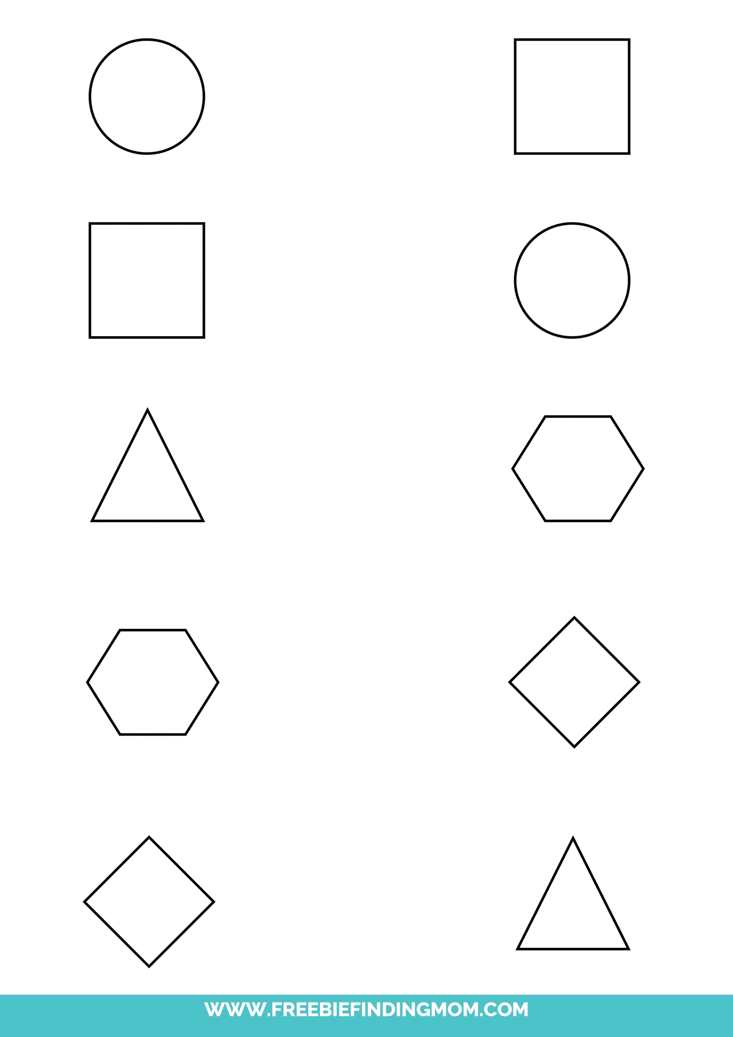 Printable Preschool Shapes Worksheets - Freebie Finding Mom