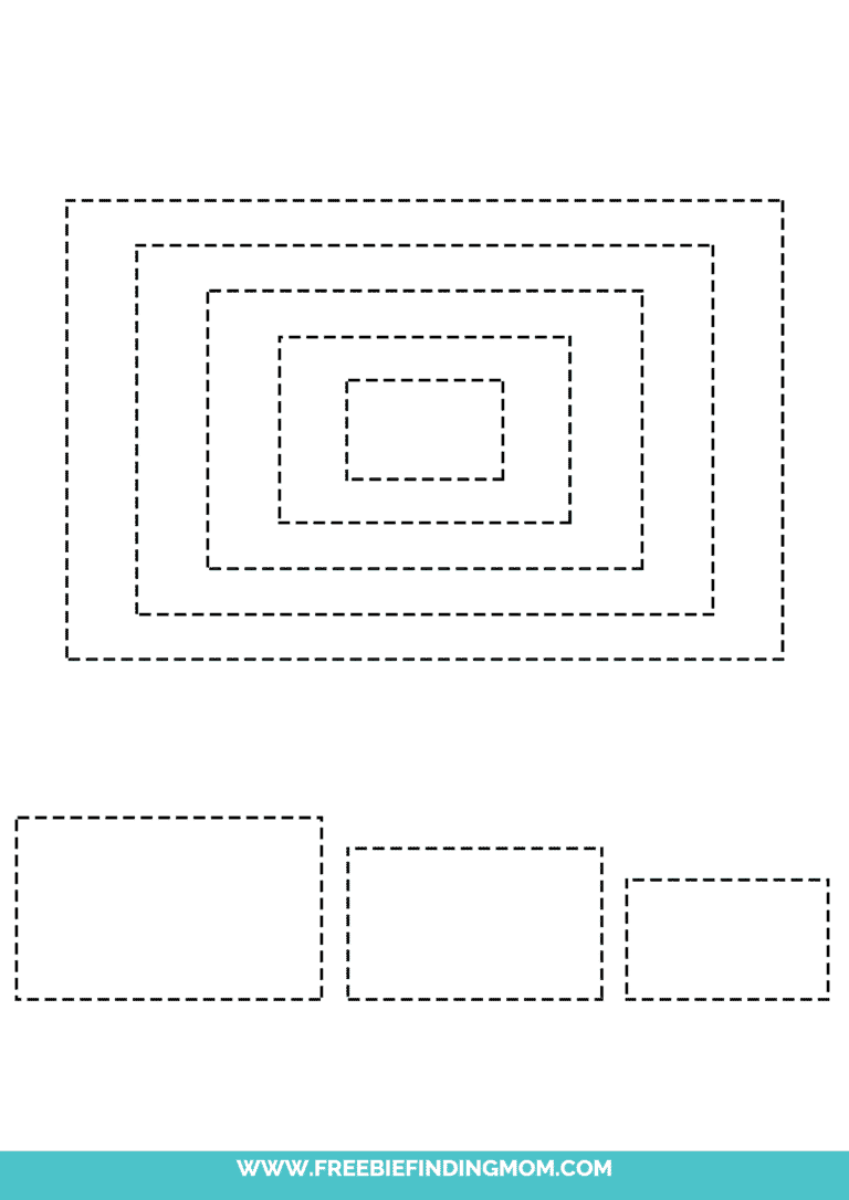 Printable Shape Tracing Worksheets Freebie Finding Mom