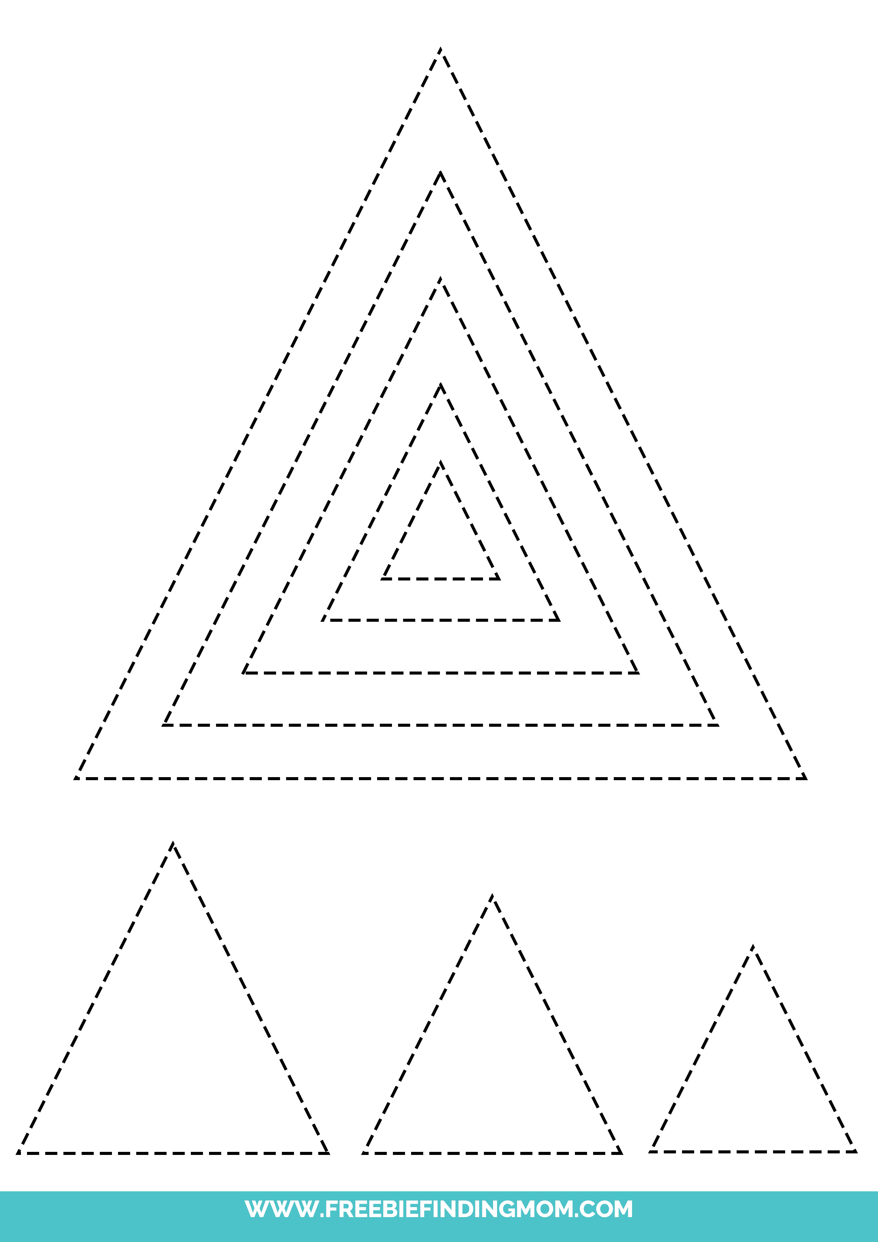 Printable Shape Tracing Worksheets Freebie Finding Mom