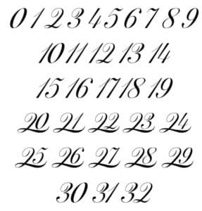 free printable fancy calligraphy number stencils set freebie finding mom