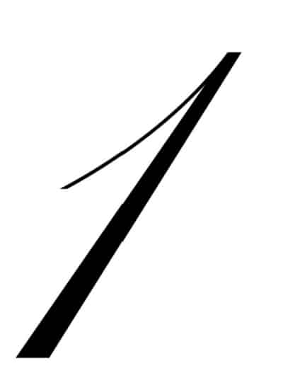 Free Printable Fancy Calligraphy Numbers Calligraphy Number 1 