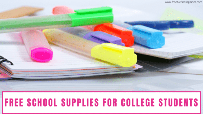 Whether you are a college student or a mom on a budget you'll enjoy discovering new ways to snag free school supplies for college students.