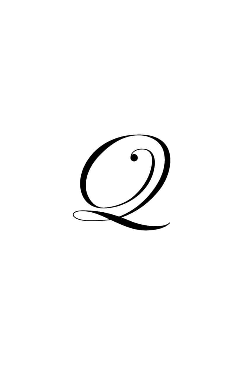 Cursive Letter Q