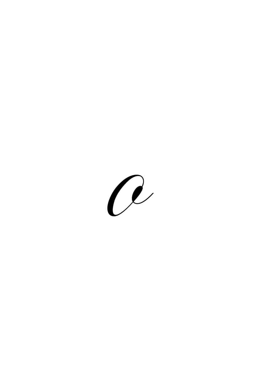 Fancy Cursive Letter O
