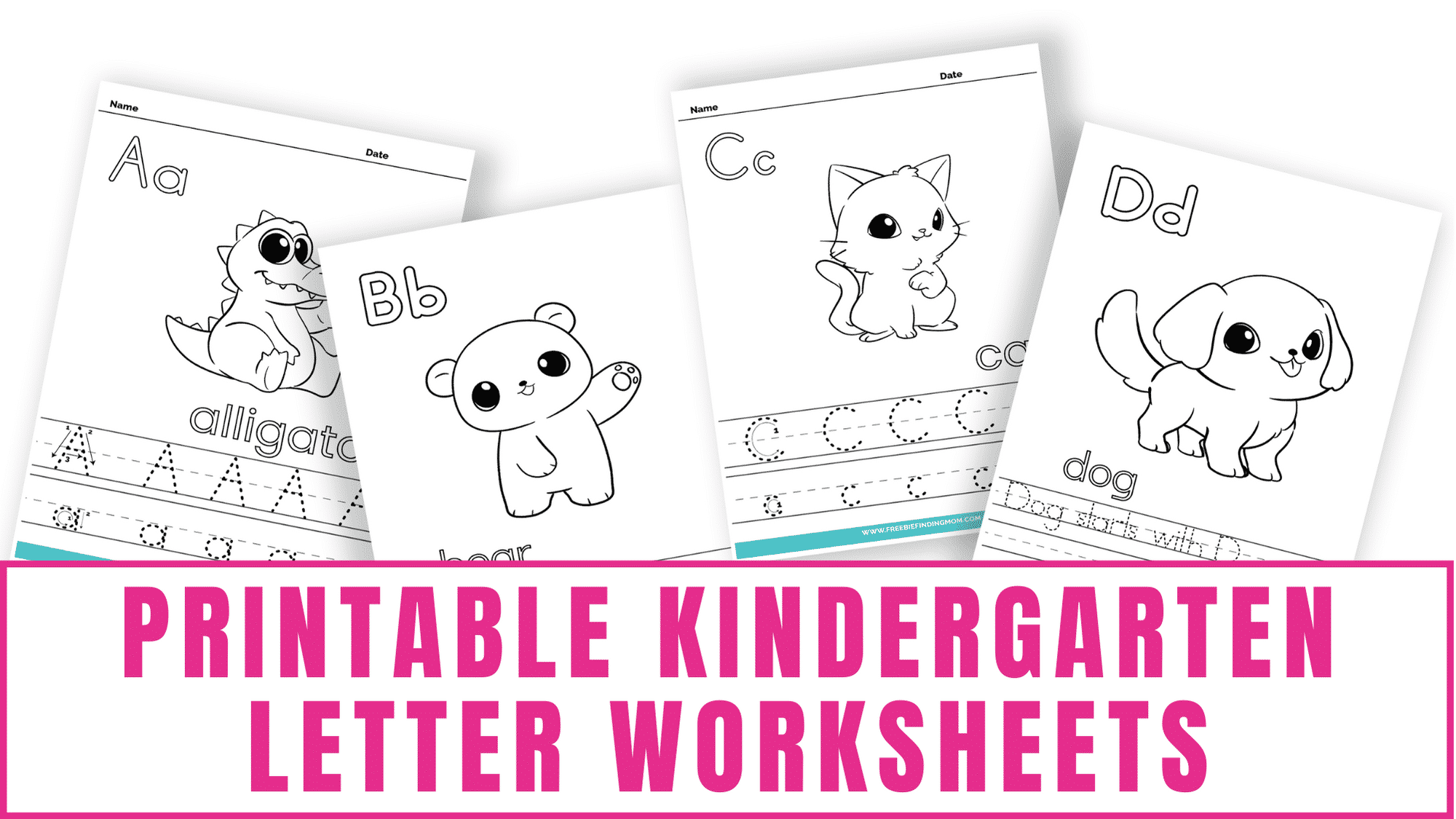 These cute printable kindergarten letter worksheets focus on letter formation and words that start with letters of the alphabet. You can also incorporate letter sound learning as well.