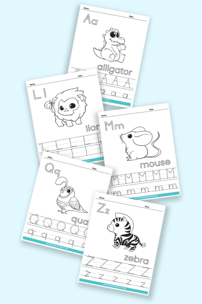 printable letter tracing worksheets PDF downloads