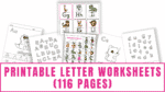 52 Letter Recognition Worksheets (PDFs) - Freebie Finding Mom