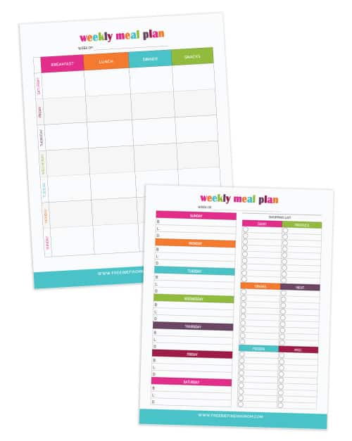 Tired of wasting money eating out and want to start meal planning? With this printable meal planner you will save money, eat healthier, and reduce your stress because you'll have your week's meals planned in advance.