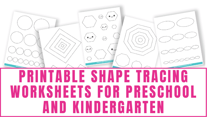 Are you teaching your kid about 2D shapes? These printable shape tracing worksheets for preschool and kindergarten will make learning shape recognition and how to draw shapes more fun.