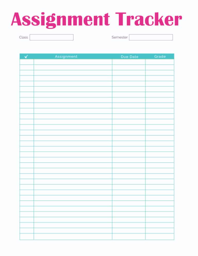 13-Page Student Planner Printable