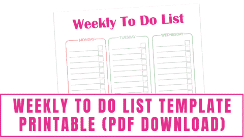 Weekly To Do List Template Printable - Freebie Finding Mom