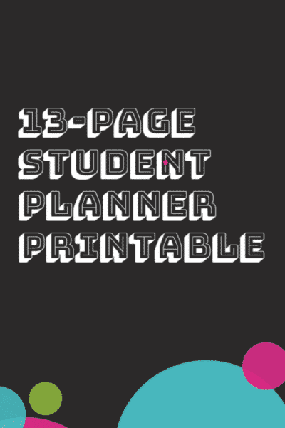 13-Page Student Planner Printable