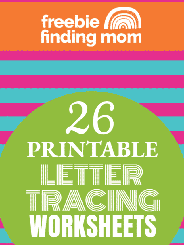 26 Printable Letter Tracing Worksheets (PDF Downloads) Story Freebie
