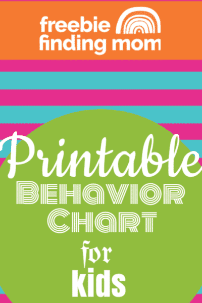 Printable Behavior Chart for Kids