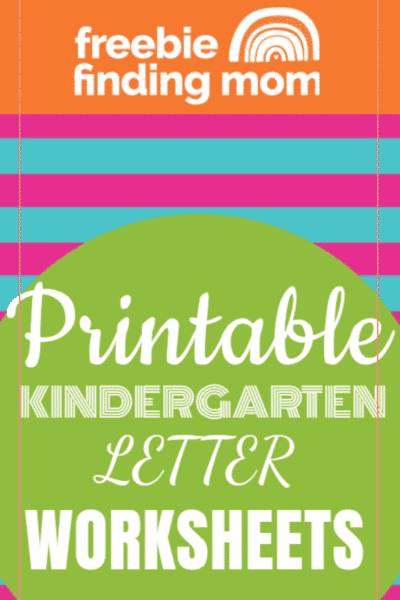 Printable Kindergarten Letter Worksheets