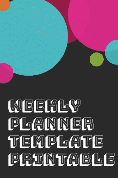 Weekly Planner Template Printable (PDF Download) Story