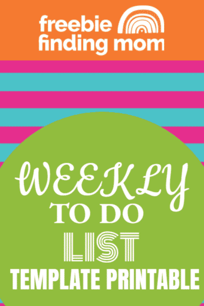 Weekly To Do List Template Printable (PDF Download)