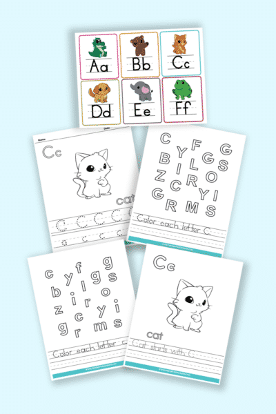 words that start with C printable letter C worksheets