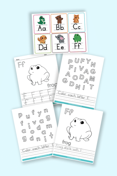 words that start with F printable letter F worksheets