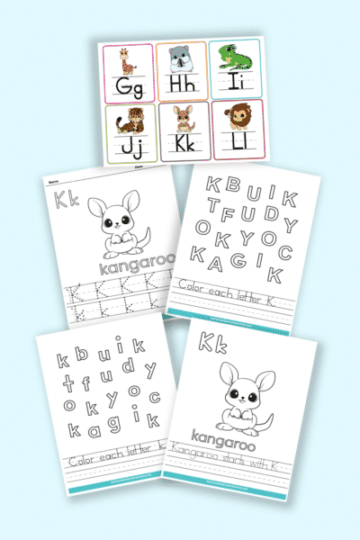 words that start with K printable letter K worksheets