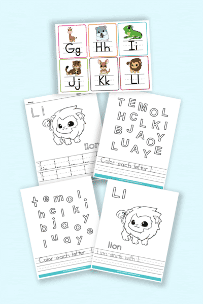 words that start with L printable letter L worksheets