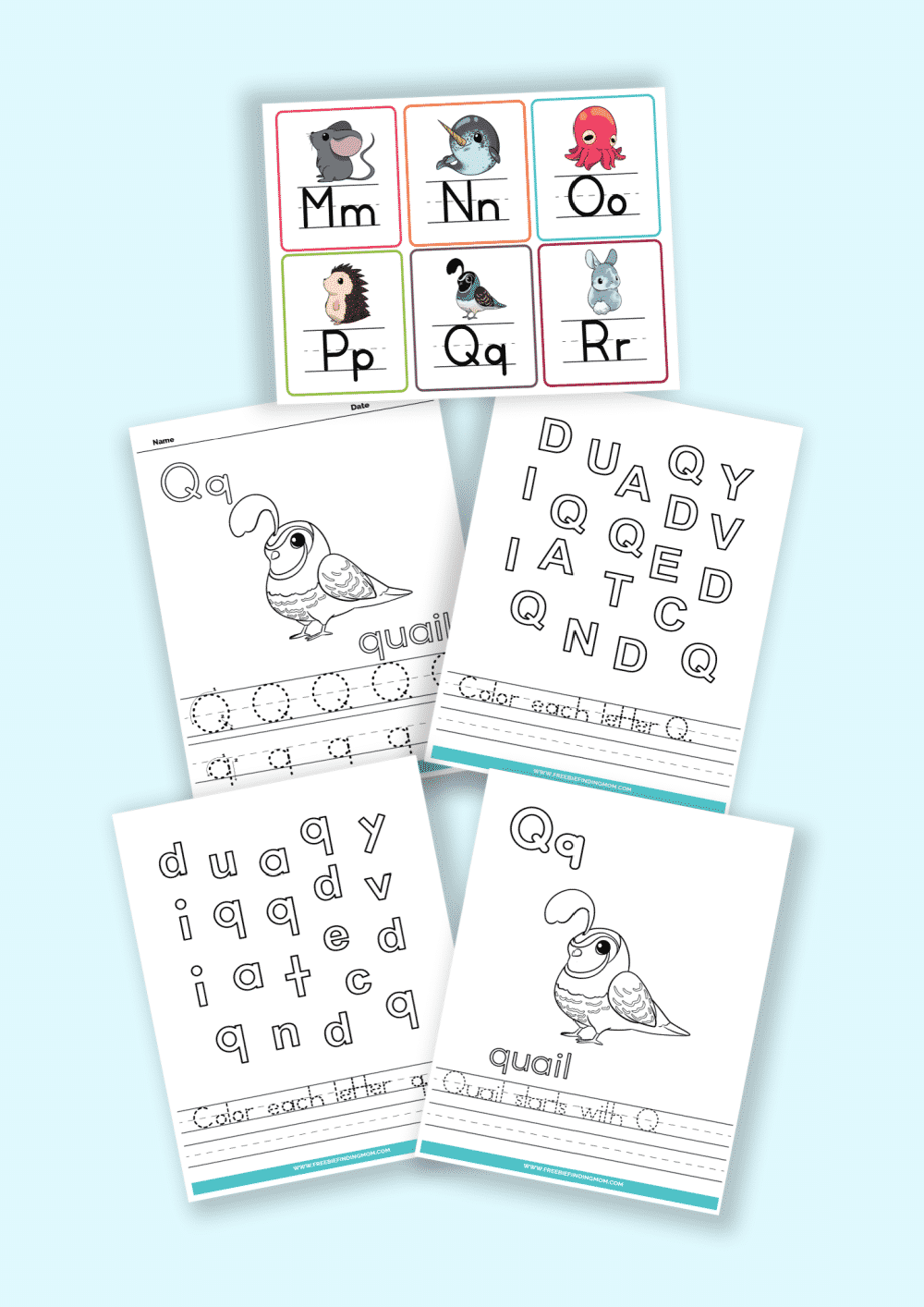 words that start with q letter q worksheets freebie finding mom