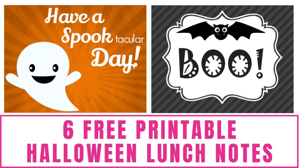 In the fall, place these free printable Halloween lunch notes in your kids' lunch boxes and bags for a fun and frightful surprise.