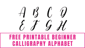 Free Printable Alphabet Letters: Calligraphy Fonts