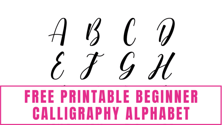 Free Printable Alphabet Letters: Calligraphy Fonts