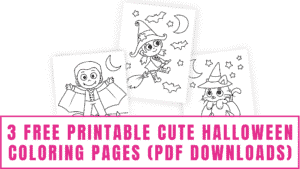 3 Free Printable Cute Halloween Coloring Pages - Freebie Finding Mom