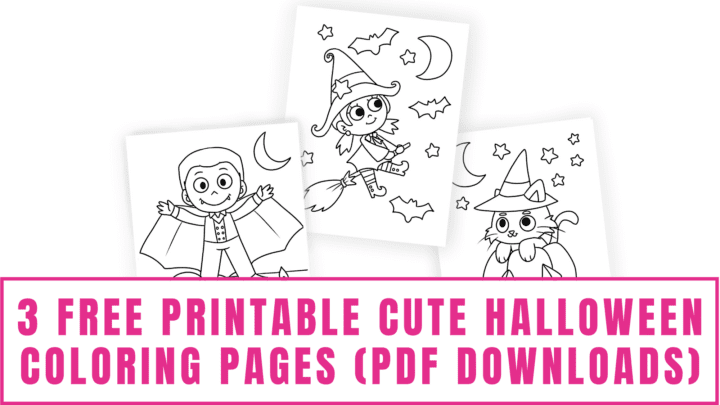 3 Free Printable Cute Halloween Coloring Pages - Freebie Finding Mom
