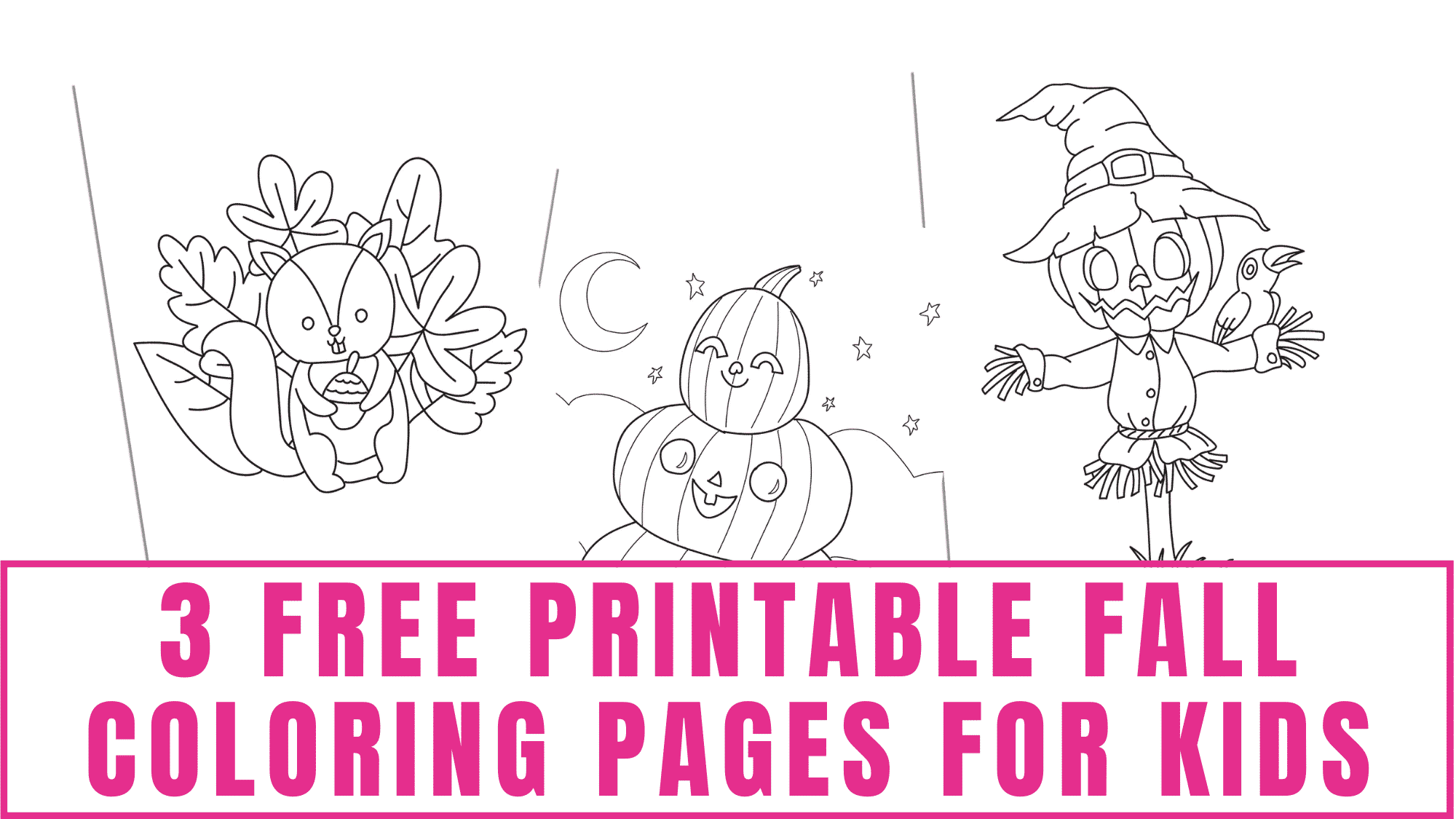 Looking for cute fall coloring pages for toddlers and older kids? These free printable fall coloring pages for kids would be perfect.