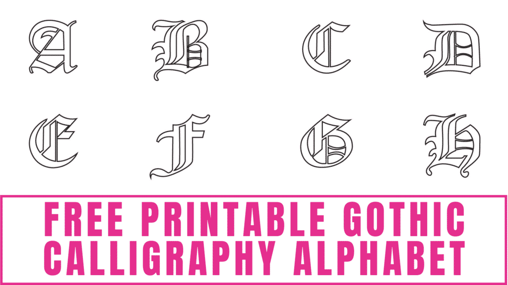 Free Printable Old English Calligraphy Alphabet - Freebie Finding Mom