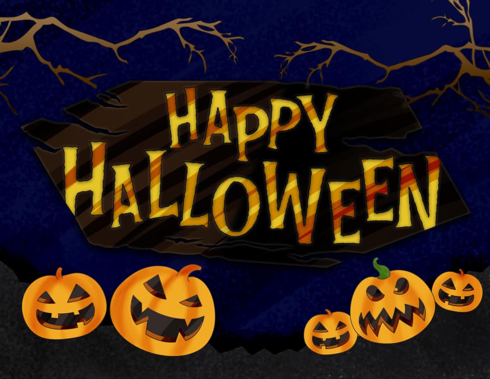 Some of the pumpkins on this free happy Halloween sign printable download look a little menacing!
