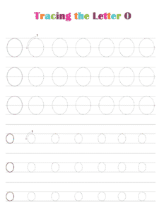 Free Printable Alphabet Tracing Worksheets PDF: Letter O