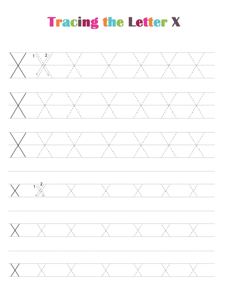 Printable Free Letter Tracing Worksheets (PDF Downloads) Tracing Letter X