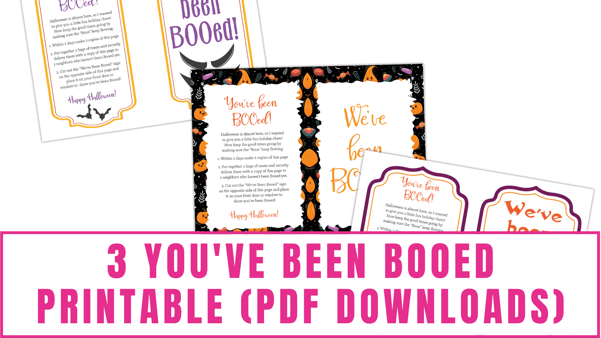 3 You ve Been Booed Printable PDF Downloads Freebie Finding Mom