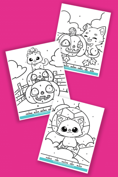 3 Free Halloween Color by Number Printables Story