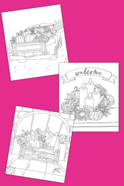 3 Printable Easy Fall Coloring Pages for Adults Story