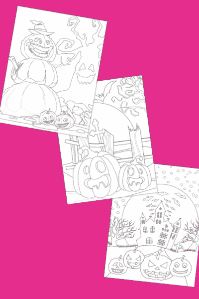 3 Printable Halloween Coloring Pages for Adults (PDF Downloads) Story