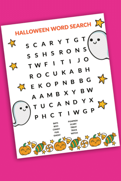 Free Easy Halloween Word Search Printable (PDF Download) Story