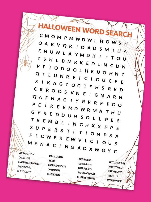 Free Hard Halloween Word Search Printable (PDF Download) Story ...