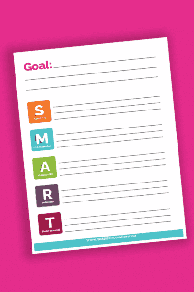 Printable SMART Goals Template (PDF Download) Story