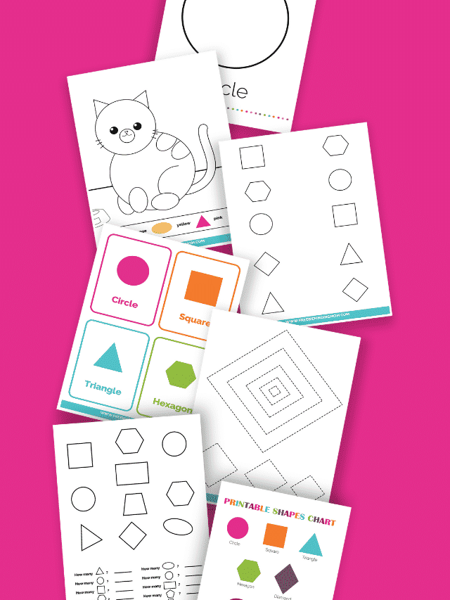 Printable Shapes Coloring Pages (PDF Downloads) Story - Freebie Finding Mom