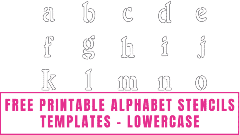 Free Downloadable Stencils: Large Alphabet