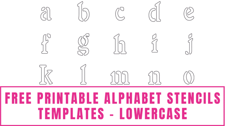 Free Downloadable Stencils: Large Alphabet